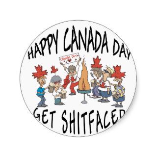 Very Funny Happy Canada Day Stickers