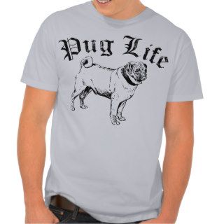 Pug Life Funny Dog Gangster Tee Shirt