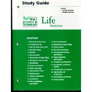 Holt Science and Technology Life Science Study Guide 9780030301582 Books