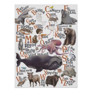 Alphabet Animals Poster