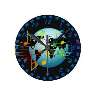 Music Around the World Clocks