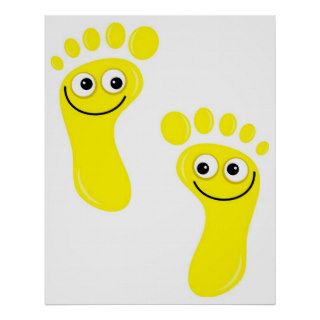 Happy Yellow Feet Poster