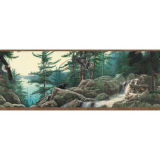 The Wallpaper Company 8 in. x 10 in. Earth Tone Wildlife Nature Border Sample WC1282583S