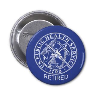 USPHS Retired Logo Pinback Buttons