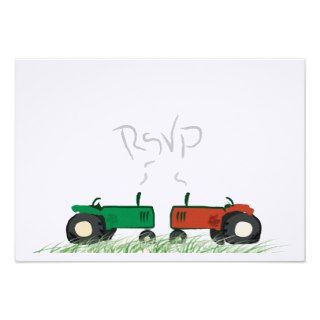 Summer Farm Wedding RSVP Card Invitation