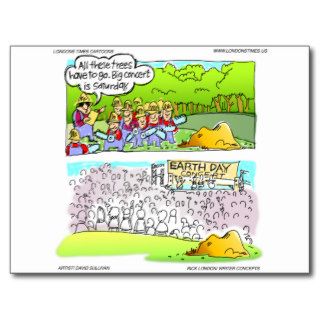 Environmental Concerts Funny Cards Tees & Gifts Post Card