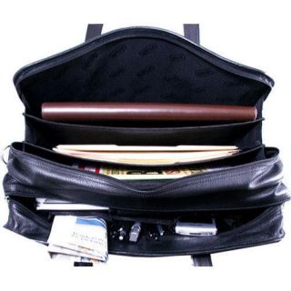 Leatherbay Cambridge Briefcase Black LEATHERBAY Leather Briefcases