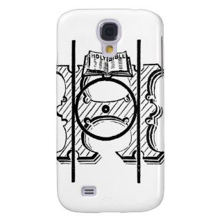 Antique Calligraphy Masonic Symbol Letter H Galaxy S4 Cases