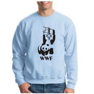 WTF PANDA BEAR CREWNECK wrestling Retro Funny WWF college Sweatshirt Clothing
