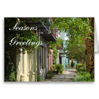 Merry Christmas Seasons Greetings Charleston Greeting Cards