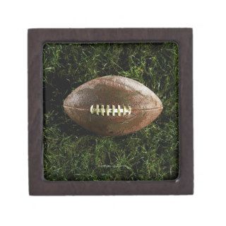 American football on grass, view above premium keepsake boxes