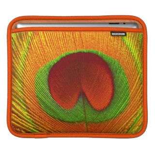 Peacock Feather Orange Sleeve For iPads