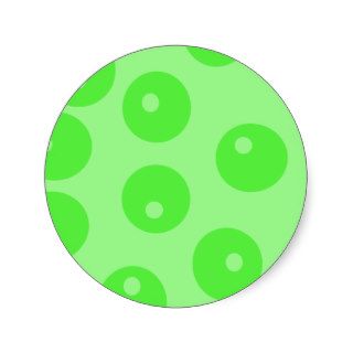 Retro pattern. Circle design in green. Round Sticker