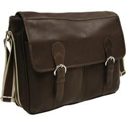 Piel Leather Classic Expandable Messenger Bag 2810 Chocolate Leather Piel Leather Leather Messenger Bags
