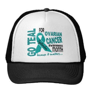 Ovarian Cancer Awareness Month GO TEAL Mesh Hats