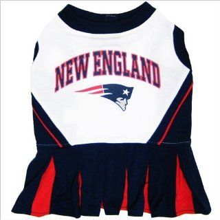NFL Cheerleader Dog Dress Size Medium (13" H x 10" W x 0.5" D), NFL Team New England Patriots  Pet Costumes 