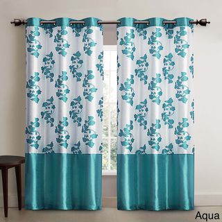 Serafina Faux Silk 84 inch Curtain Panel Pair Curtains