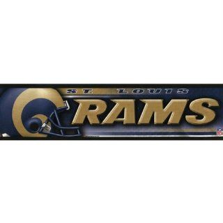 St Louis Rams   Helmet & Name Bumper Sticker Sports & Outdoors