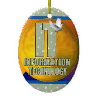 IT LOGO   INFORMATION TECHNOLOGY CHRISTMAS ORNAMENT