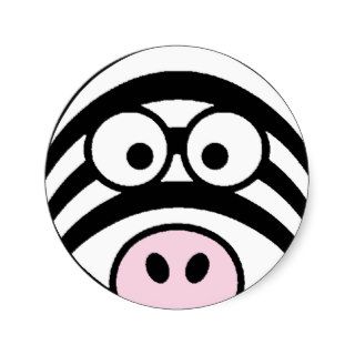 Zebra Face Stickers