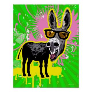 Donkey Wearing Sunglasses Print