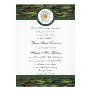 Green Camo Wedding Invitation