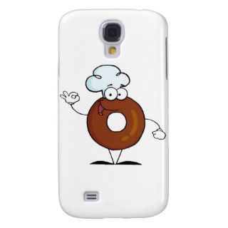 Friendly Donut Cartoon Character Samsung Galaxy S4 Cases