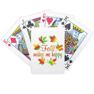 Fall makes me Happy Poker Cards