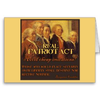 The Real Patriot Act, The Founding Fathers Greeting Card