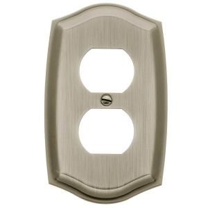 Baldwin Colonial 1 Outlet Wall Plate   Satin Nickel 4757.150.CD