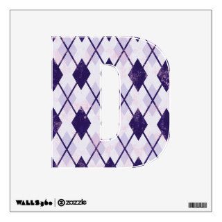 Trendy Argyle Pattern Rhombus Purple White Room Graphic