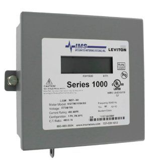 Leviton 1N277 41 Series 1000, Single Element Meter, 277V, 1PH, 2W, Line to Neutral, 4000.1A ratio, Max 400A, Indoor Surface Mount Enclosure, Gray   Electrical Outlet Boxes  