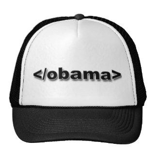 End Obama Code Black on White Mesh Hats