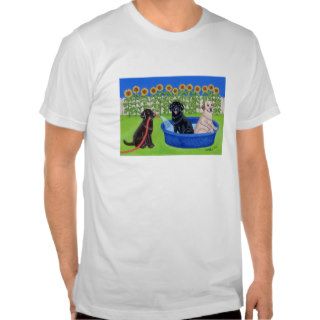 Funny Pool Party Labradors Tshirts