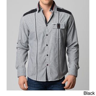 V.I.P. Collection Men's Gingham Slim Fit Long Sleeve Button Down Shirt V.I.P. COLLECTION Casual Shirts