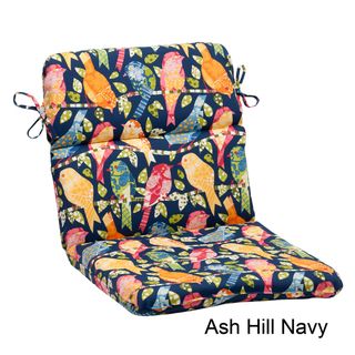 Pillow Perfect Ash Hill Polyester Rounded Outdoor Chair Cushion Pillow Perfect Outdoor Cushions & Pillows