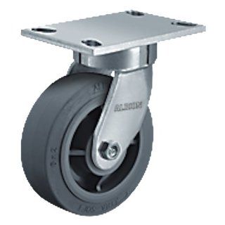 Albion 110 Series 8" Diameter X tra Soft Flat Tread Wheel Contender Kingpinless Swivel Caster, Precision Sealed Ball Bearing, 4 1/2" Length X 4" Width Plate, 675lbs Capacity (Pack of 2)