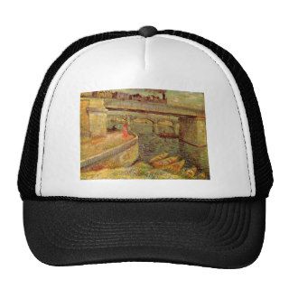 Van Gogh; Bridges Across the Seine at Asnieres Trucker Hats