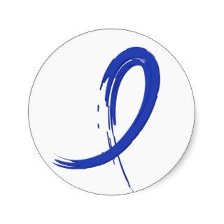 Colon Cancer's Blue Ribbon A4 Round Sticker