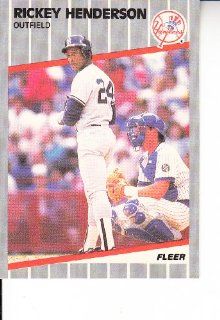 1989 Fleer #254 Rickey Henderson Baseball 