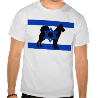 canaan dog silhouette flag tshirts