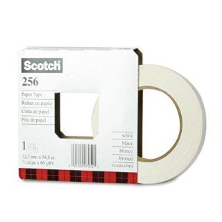 3M 256 1/2 Scotch 256 Printable Flatback Paper Tape, 12x55, 3 Core, White  Masking Tape 