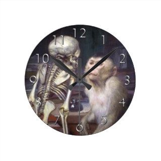 Monkey Before Skeleton Clocks