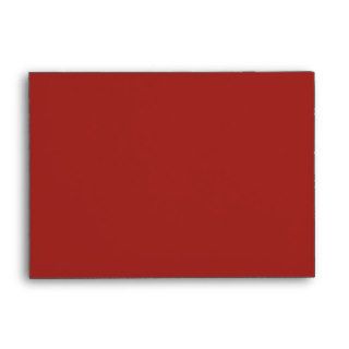 A6 Red & Cream Monogram Wedding Envelopes
