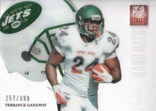 2012 Panini Elite Football Rookie Hard Hats #53 Terrance Ganaway #'d 257/399 New York Jets NFL Trading Card Sports Collectibles