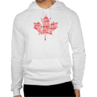 Red Canadian Maple Leaf on White Sweatshirt 01