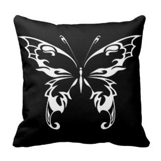 Black and White Butterfly Design Pillows