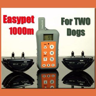 EASYPET� TWO DOG REMOTE TRAINER MODEL EP 380R 1000 METER REMOTE RANGE DOG TRAINING SHOCK COLLAR FOR ALL DOGS  Pet Training Collars 