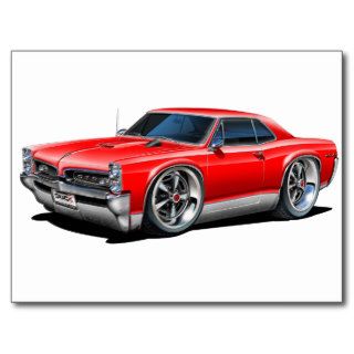 1966/67 GTO Red Car Post Card