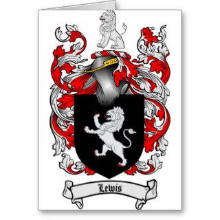 Lewis Family Crest   Lewis Coat of Arms Cards